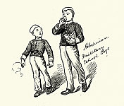 爱尔兰军队学校的男孩,爱尔兰都柏林的爱尔兰人物速写,1881年,维多利亚19世纪 爱尔兰军队学校的男孩,爱尔兰都柏林的爱尔兰人物速写,1881年,维多利亚19世纪