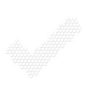 勾号符号由圆形图案构成