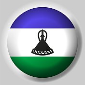 莱索托国旗纽扣