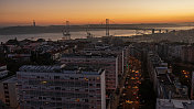 鸟瞰里斯本的城市景观和景点。首都的地标