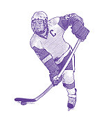 冰球运动员正在射击冰球 冰球运动员正在射击冰球