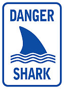 鲨鱼危险标志