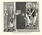 艾弗诺斯院长向坎特伯雷的圣奥古斯丁献上祈祷书