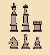 棋子像素图