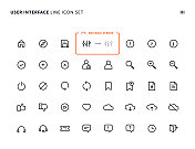 用户界面简单的线路图标集