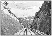 中国和香港的古玩旅游照片:缆车路至太平山顶