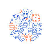 清理相关对象和元素。手绘矢量涂鸦插图集合。手绘图案设计 清理相关对象和元素。手绘矢量涂鸦插图集合。手绘图案设计