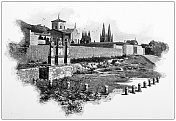 西班牙的古董旅行照片:布尔戈斯Cid纪念碑