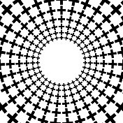 全框架加上圆形图案形状，径向大小梯度