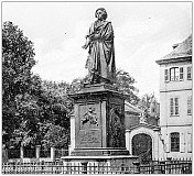 莱茵河地区的古董旅行照片:贝多芬雕像