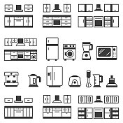 厨房电器图标集