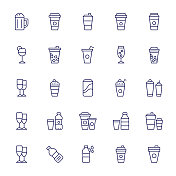 可编辑的笔画线图标