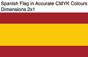 西班牙国旗CMYK准确颜色(尺寸2x1)