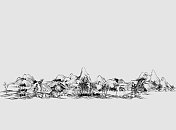 中国传统山水画黑白插图 中国传统山水画黑白插图