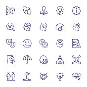 可编辑的笔画线图标