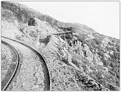 加州的古董旅行照片:山区铁路