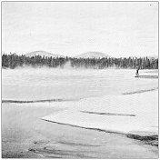 黄石公园的古董旅游照片:棱镜湖 黄石公园的古董旅游照片:棱镜湖