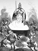 火焰正舔着站在锅里的国王 火焰正舔着站在锅里的国王