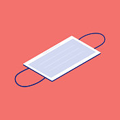 口罩概念矢量插图 口罩概念矢量插图