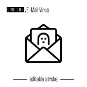 电子邮件病毒行图标