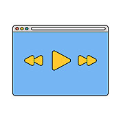 Web浏览器多媒体播放图标 Web浏览器多媒体播放图标