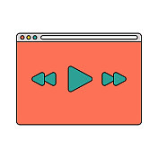 Web浏览器多媒体播放图标