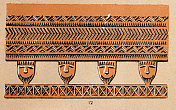 传统波利尼西亚图案汤加，源自19世纪的鼓雕刻