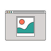 Web浏览器图片框图标 Web浏览器图片框图标