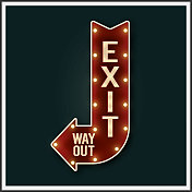 复古的安全出口标志 复古的安全出口标志