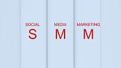 SMM社交媒体管理3d概念
