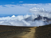 夏威夷毛伊岛的哈雷阿卡拉火山口