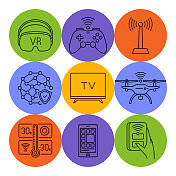 物联网线路图标集 物联网线路图标集