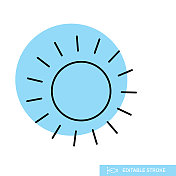 太阳-天气细线图标 太阳-天气细线图标