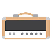 音乐商店放大器头图标在白色背景