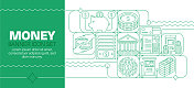 金钱线图标设置和横幅设计 金钱线图标设置和横幅设计