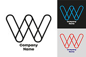 字母W矢量标志设计