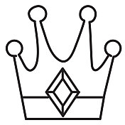 复古街机游戏皇冠细线图标可编辑的笔画 复古街机游戏皇冠细线图标可编辑的笔画