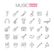 乐器图标设置可编辑的笔画