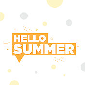 Hello Summer Vacation股票插图的字母组成。横幅模板矢量插图