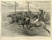 骑师,赛马,在开始,起动机,维多利亚,19世纪90年代 骑师,赛马,在开始,起动机,维多利亚,19世纪90年代