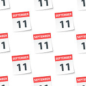 9月11日-每日日历无缝图案