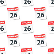 9月26日-每日日历无缝图案