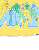 冬衣驱动慈善概念海报模板与拷贝空间