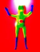 绿色模糊的外星人