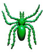 绿色塑料蜘蛛