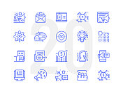 数字营销线图标集 数字营销线图标集