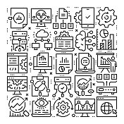 数据库线图标模式设计 数据库线图标模式设计