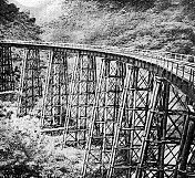 墨西哥帝国铁路(帝国墨西哥铁路)在韦拉克鲁斯的梅特拉克桥，墨西哥- 19世纪