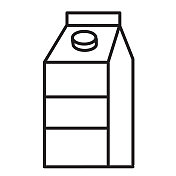 现代农场和农业牛奶图标概念细线风格-可编辑笔画