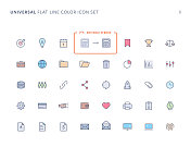 通用平线颜色图标设置与可编辑的笔画。图标适用于网页,手机应用,UI, UX和GUI设计。 通用平线颜色图标设置与可编辑的笔画。图标适用于网页,手机应用,UI, UX和GUI设计。